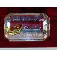 Swarovski Crystal Columbine Plaque Annual Edition 2000 Harlequin Collection